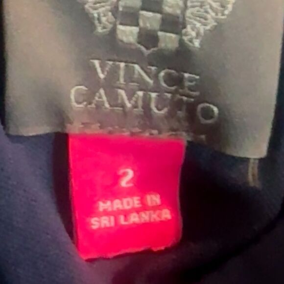 pre-owned: Vince Camuto navy white tribal print halter maxi dress size 2 - Picture 10 of 10